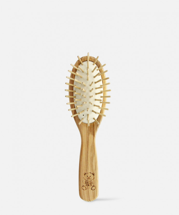 Petite Brosse Enfant en Frêne et Picots en Bois TEK