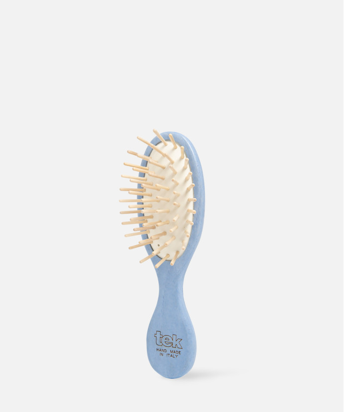 Mini Brosse en Frêne Colorée TEK Bleu