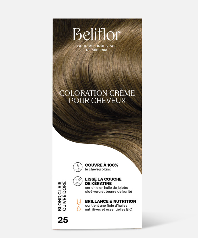 Coloration Crème n°25 Blond Clair Cuivré Doré