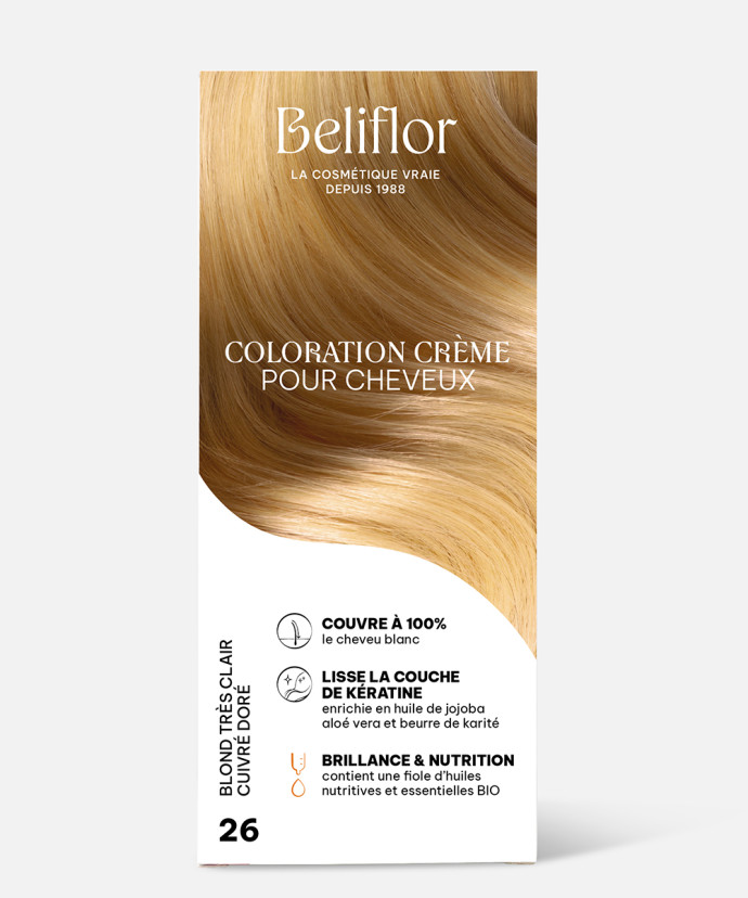 Coloration Crème n°26 Blond Très Clair Cuivré Doré